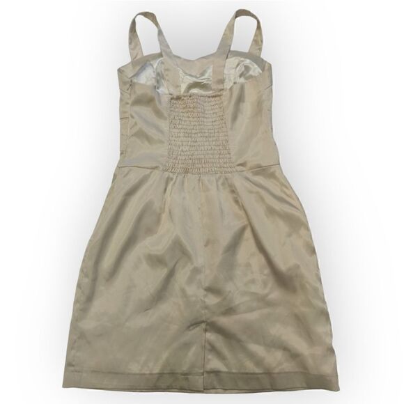 Adorable ROMY sweetheart champagne ivory classic night out dress size L - Picture 7 of 11